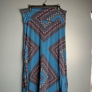 Floor Length Patterned Skirt